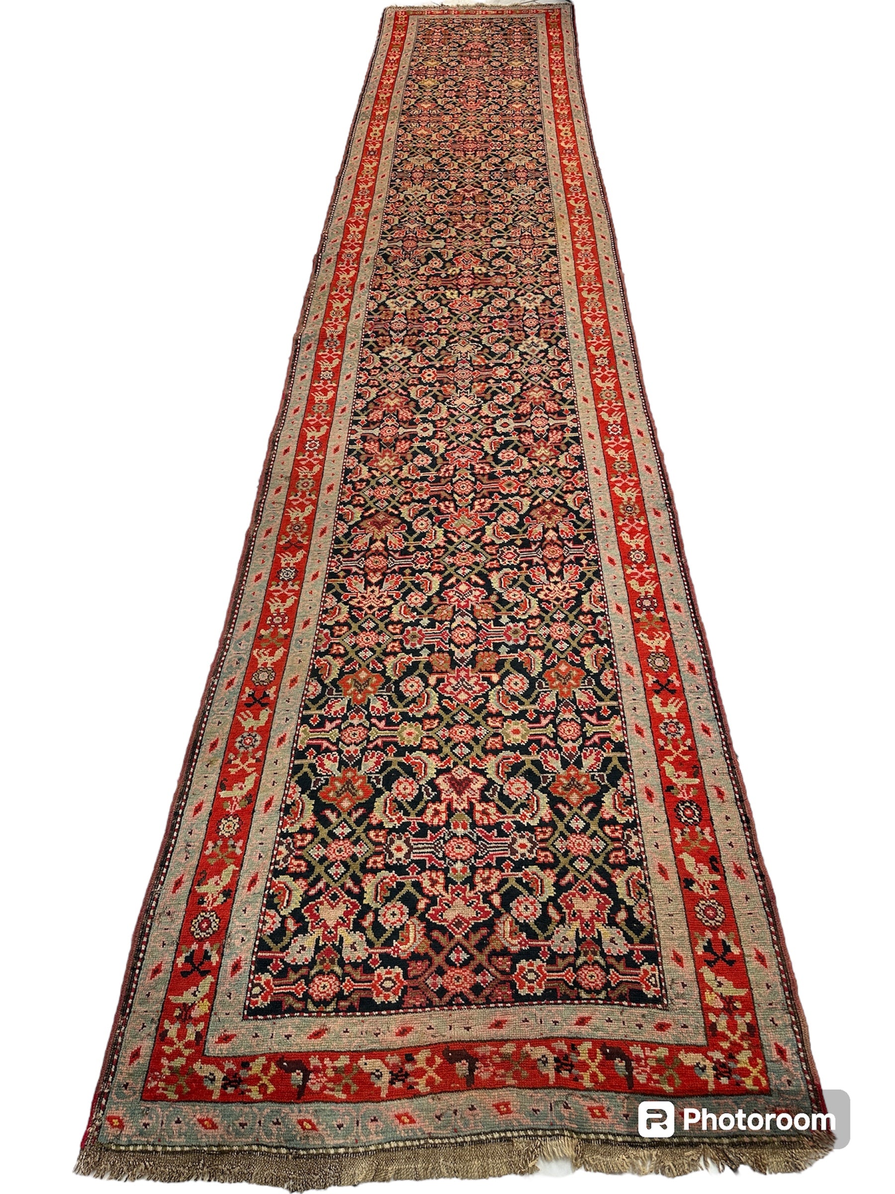 3’4” x 17’ Karabkah Antique Caucasian Wool on Wool Runner