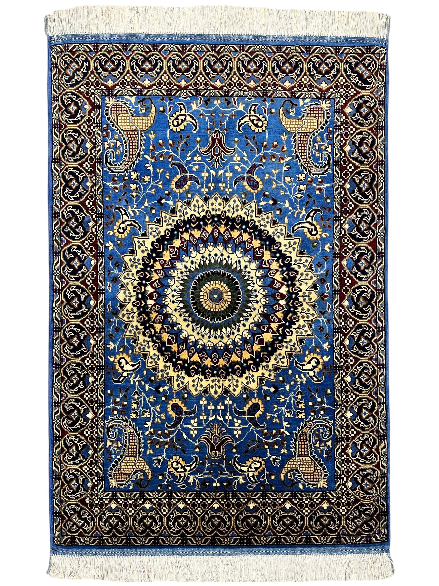 Hand-Knotted Parak Rug – Sky Blue, 40” x 60” | Afghan Wool Rug