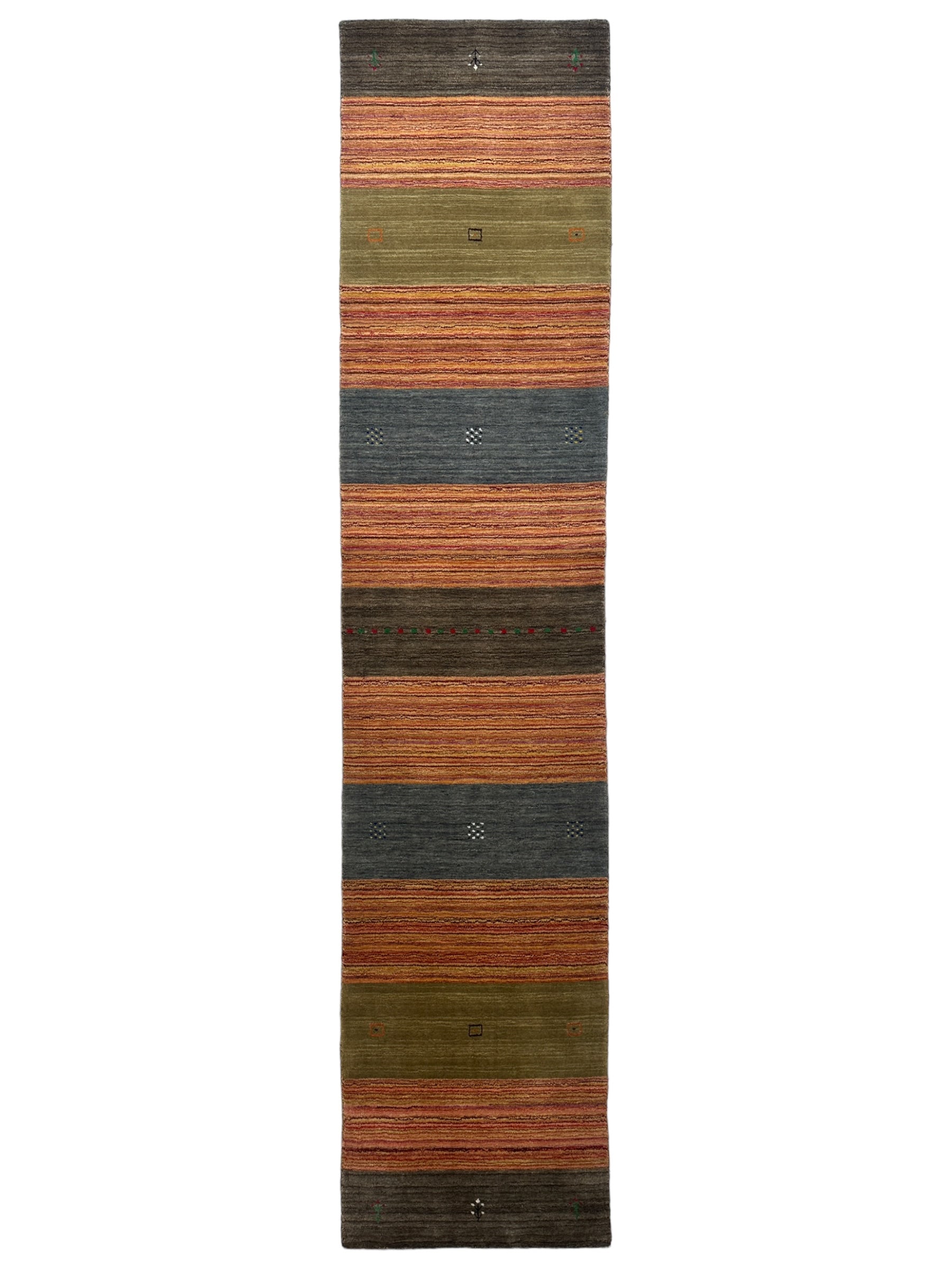 Hand-Woven Indo-Gabbeh Runner Rug 2’7” x 11’4”