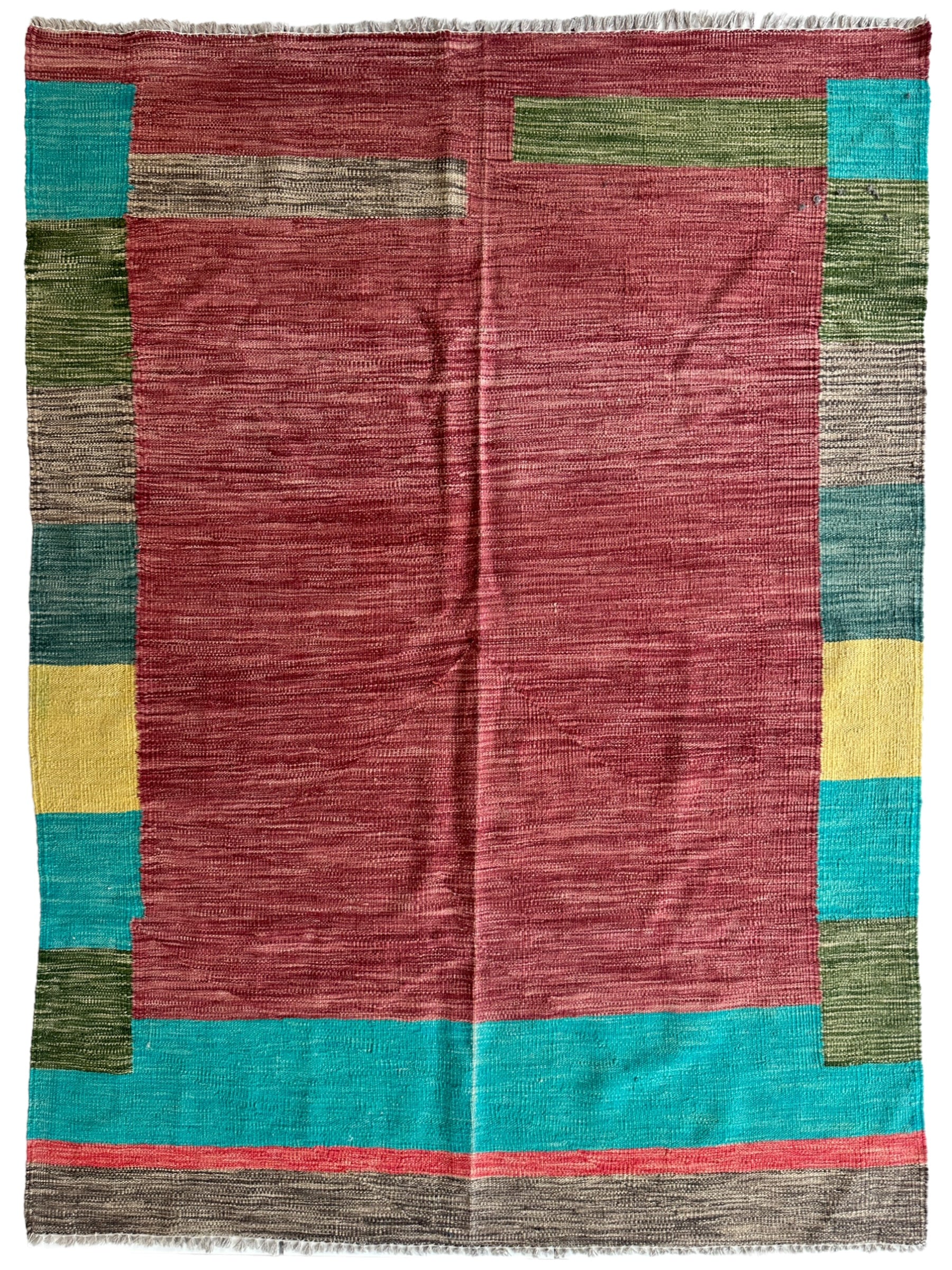 Afghani Chobi Kilim Rug 4’6’ x 6’4”