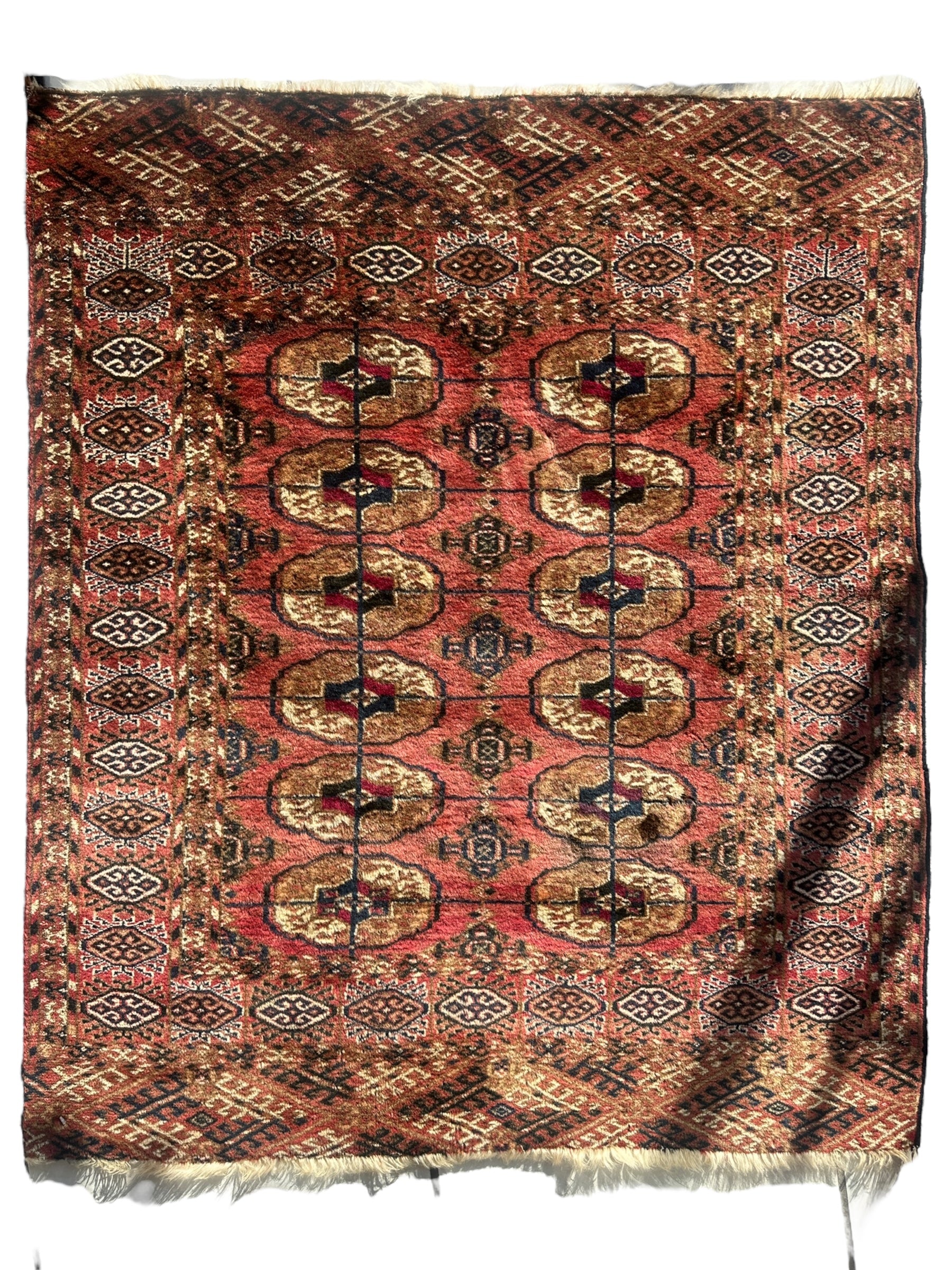 Vintage Tribal Turkoman Tekke Rug 3’4” x 4’