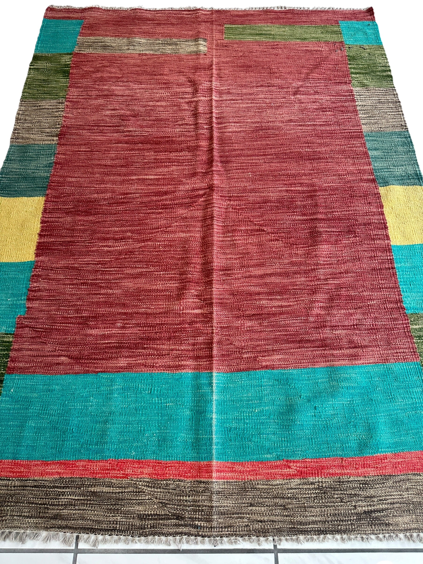 Afghani Chobi Kilim Rug 4’6’ x 6’4”