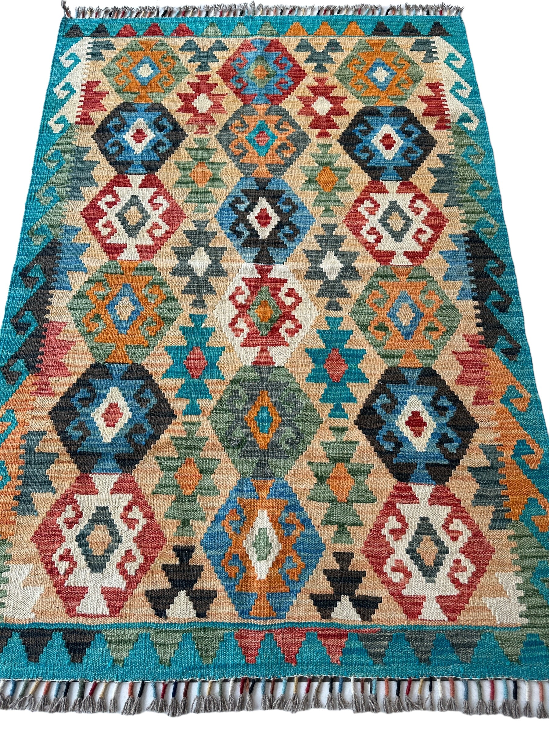 Afghani Chobi Kilim Rug 3’5” x 5’1”