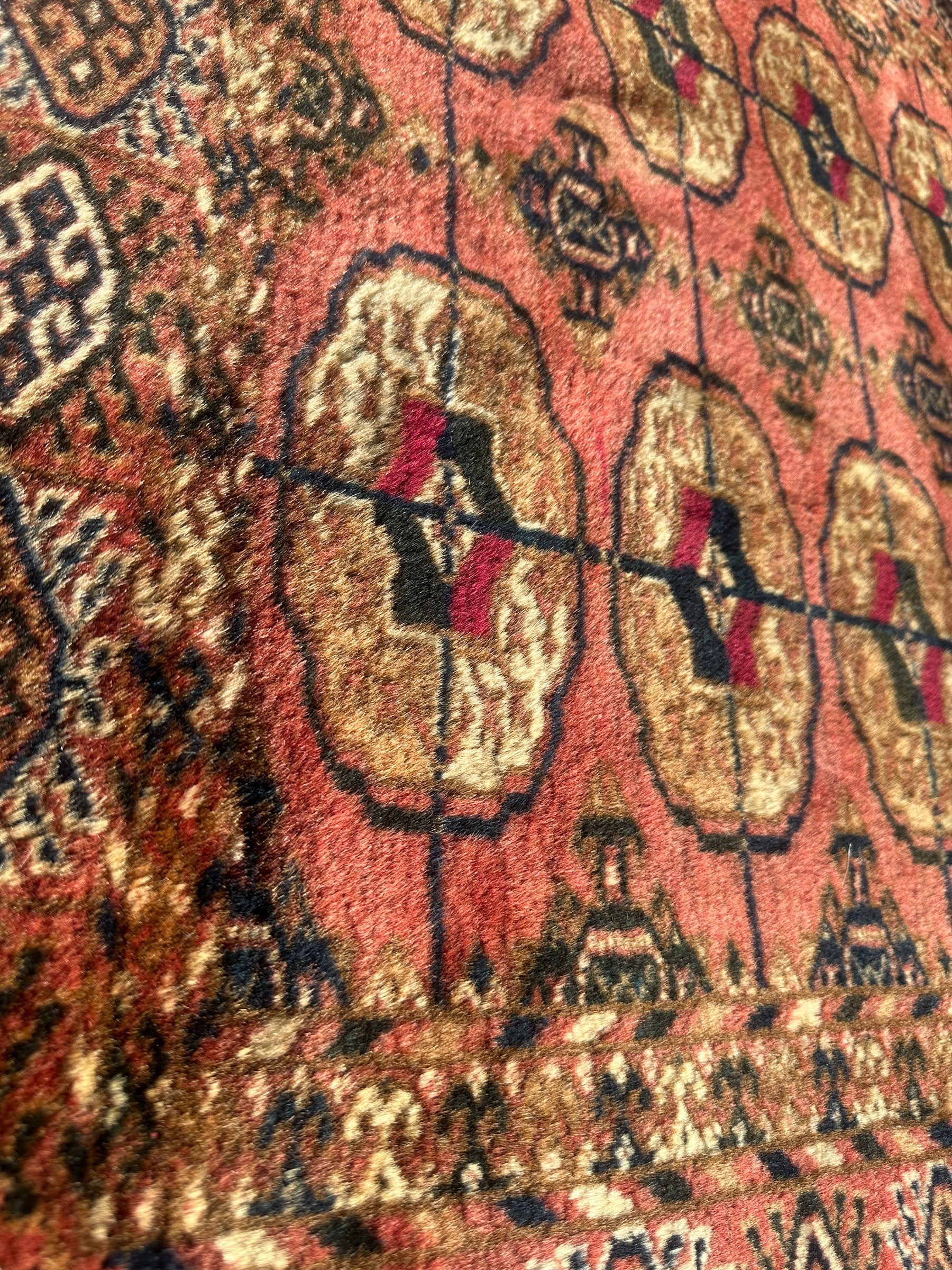 Vintage Tribal Turkoman Tekke Rug 3’4” x 4’