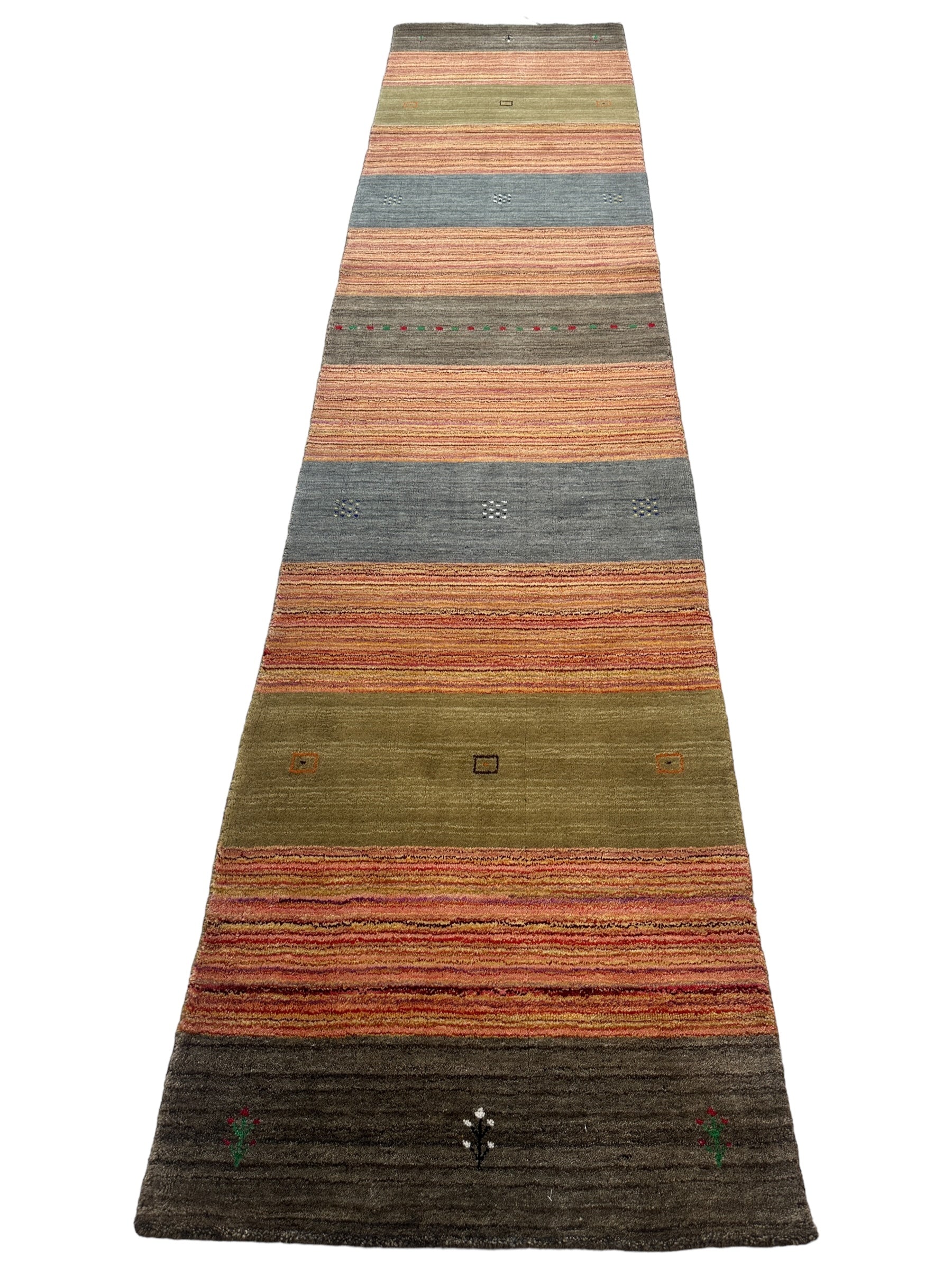 Hand-Woven Indo-Gabbeh Runner Rug 2’7” x 11’4”