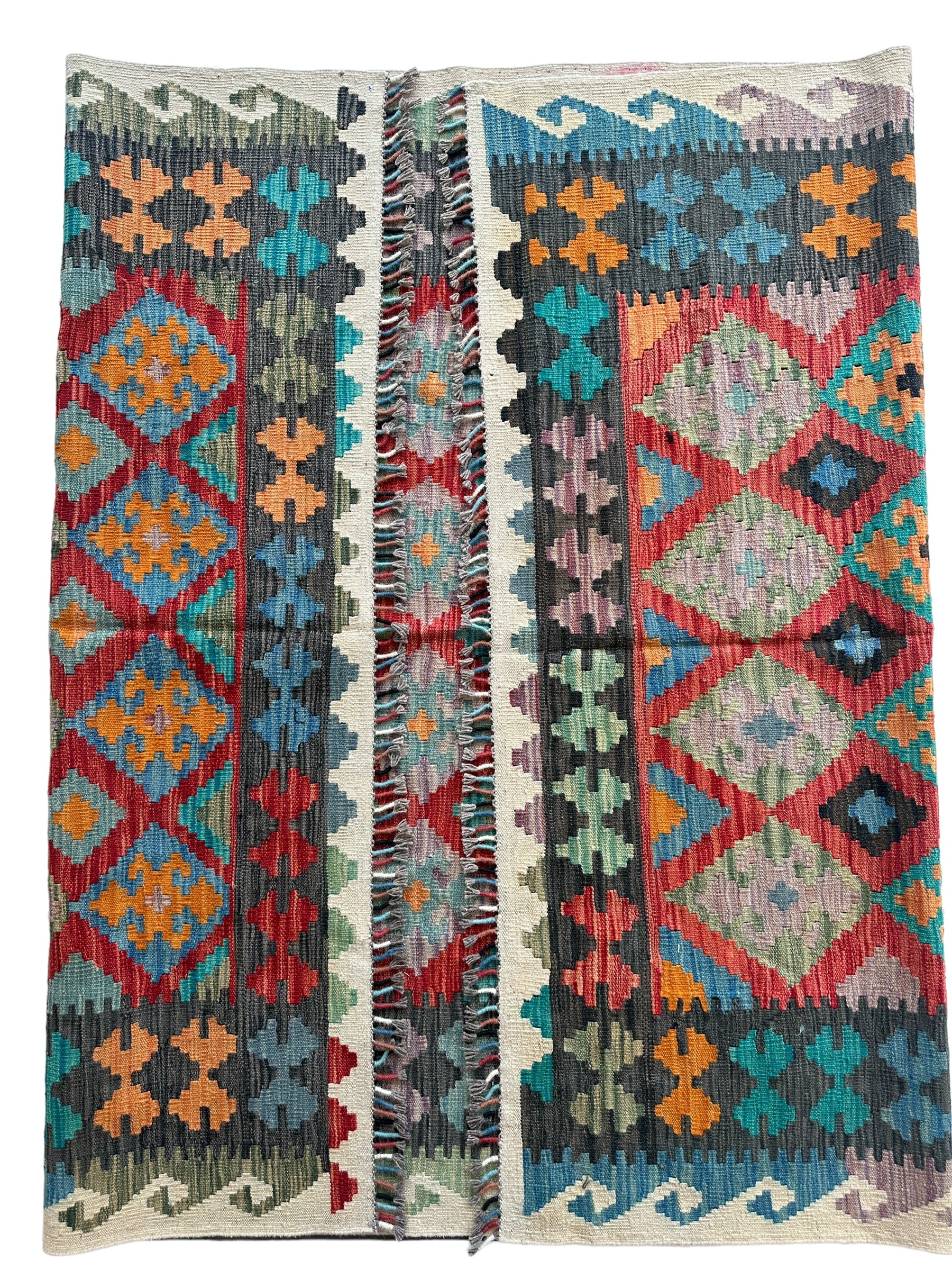 Afghani Chobi Kilim Rug 5’8” x 8’