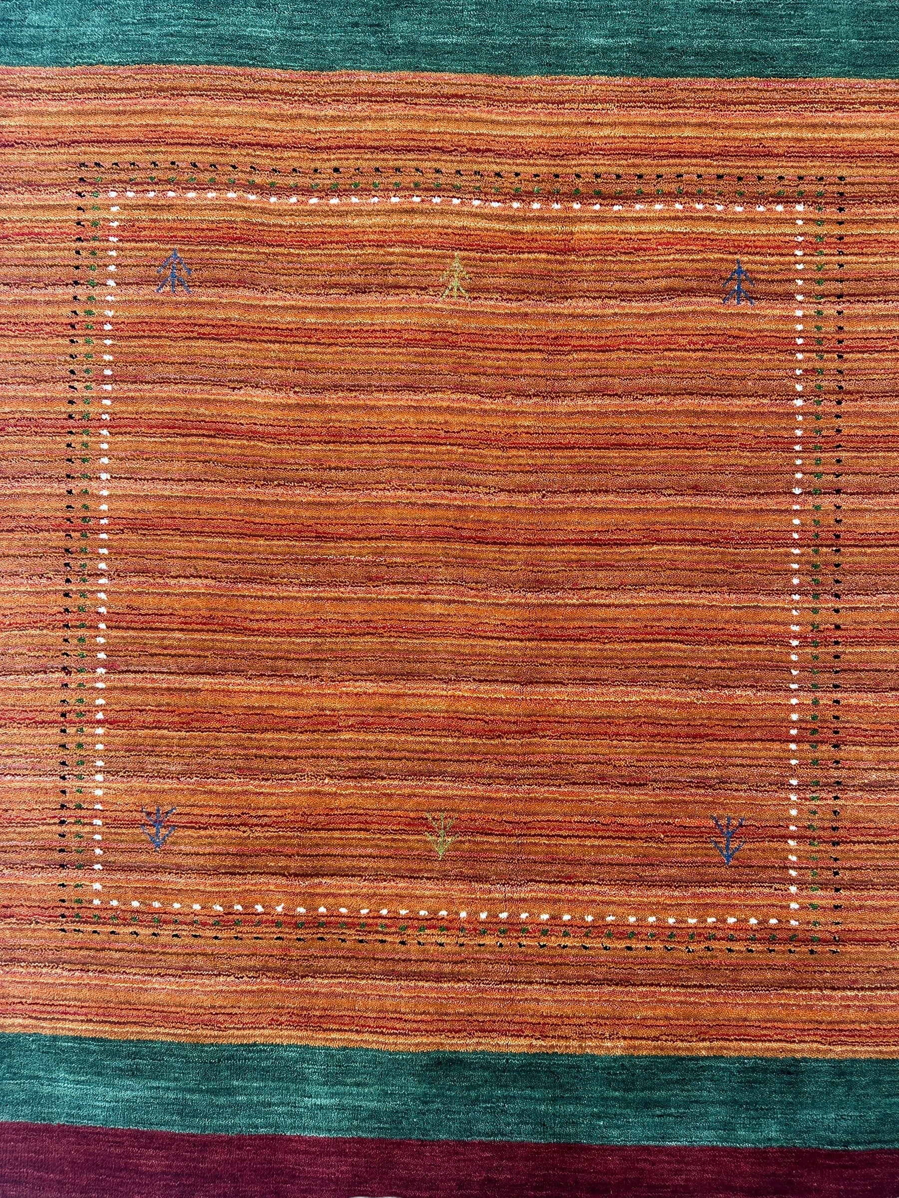 Hand-Woven Indo-Gabbeh Rug 4’ x 5’7”