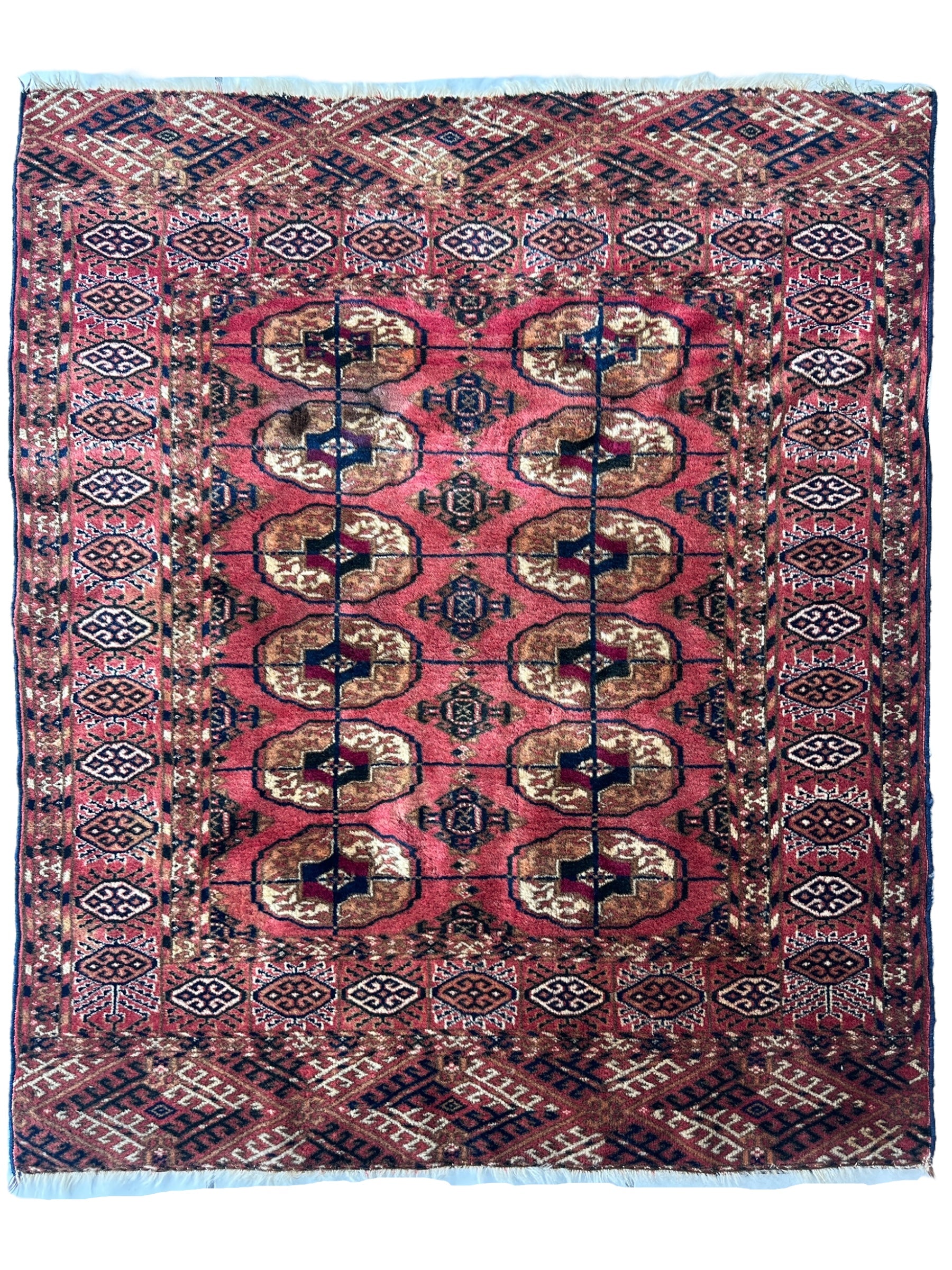 Vintage Tribal Turkoman Tekke Rug 3’4” x 4’