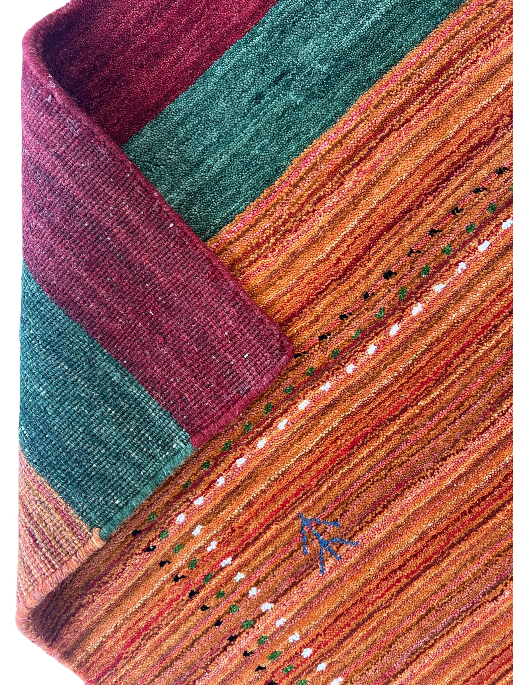 Hand-Woven Indo-Gabbeh Rug 4’ x 5’7”