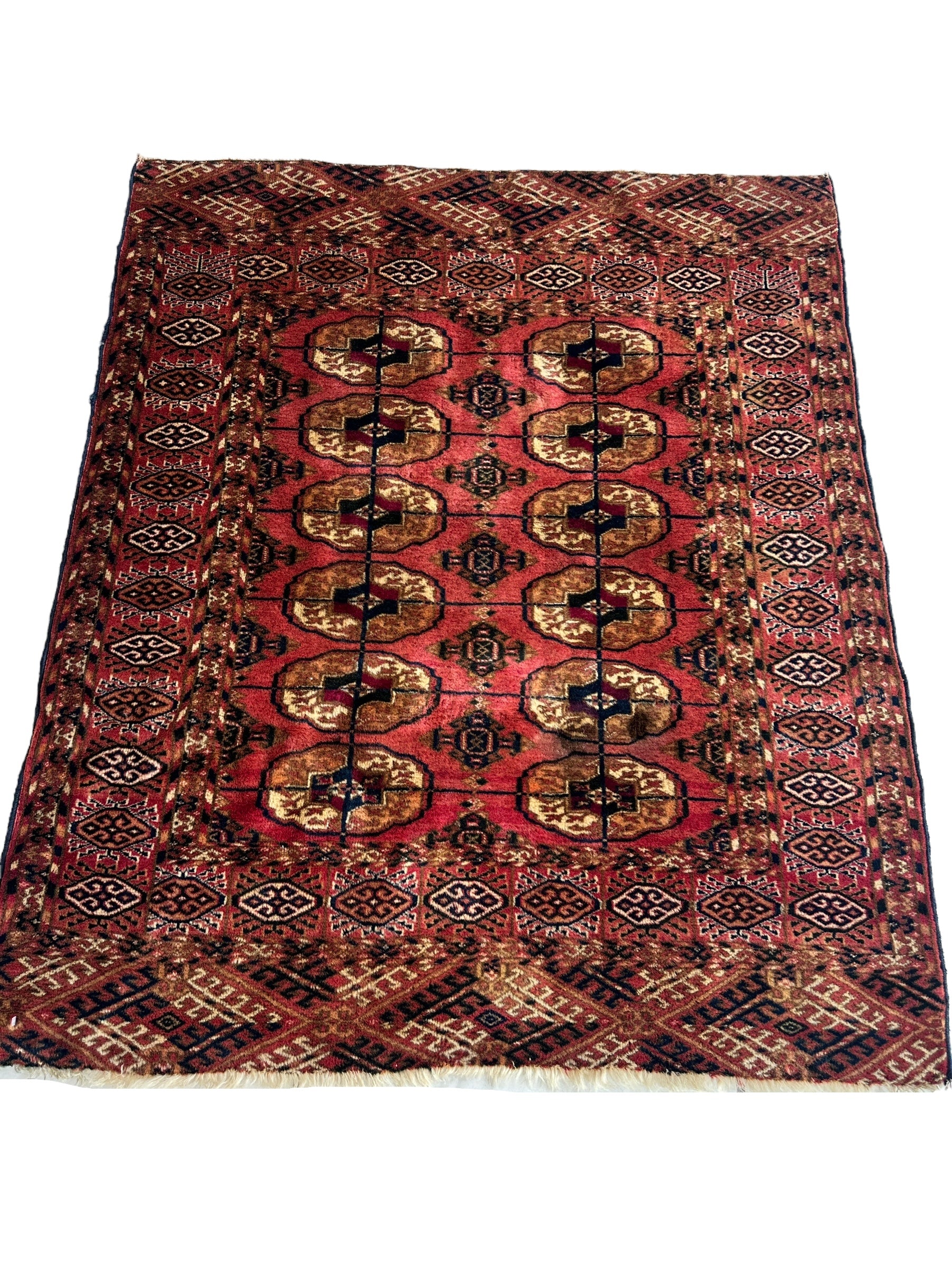 Vintage Tribal Turkoman Tekke Rug 3’4” x 4’