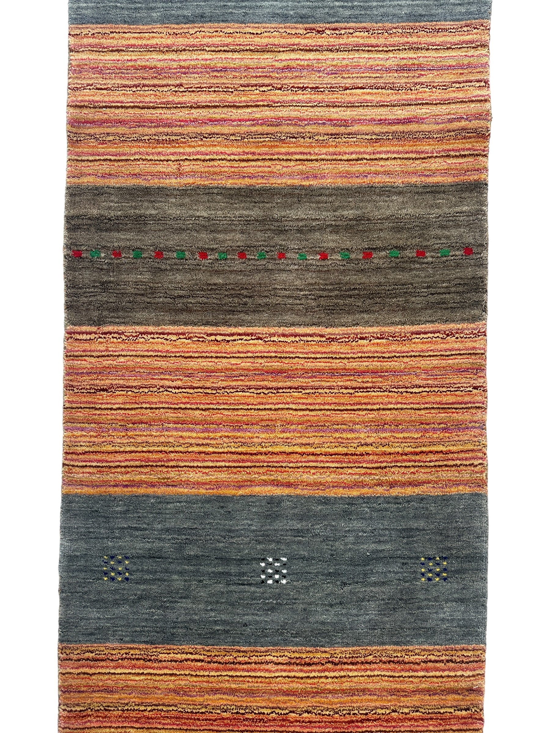 Hand-Woven Indo-Gabbeh Runner Rug 2’7” x 11’4”