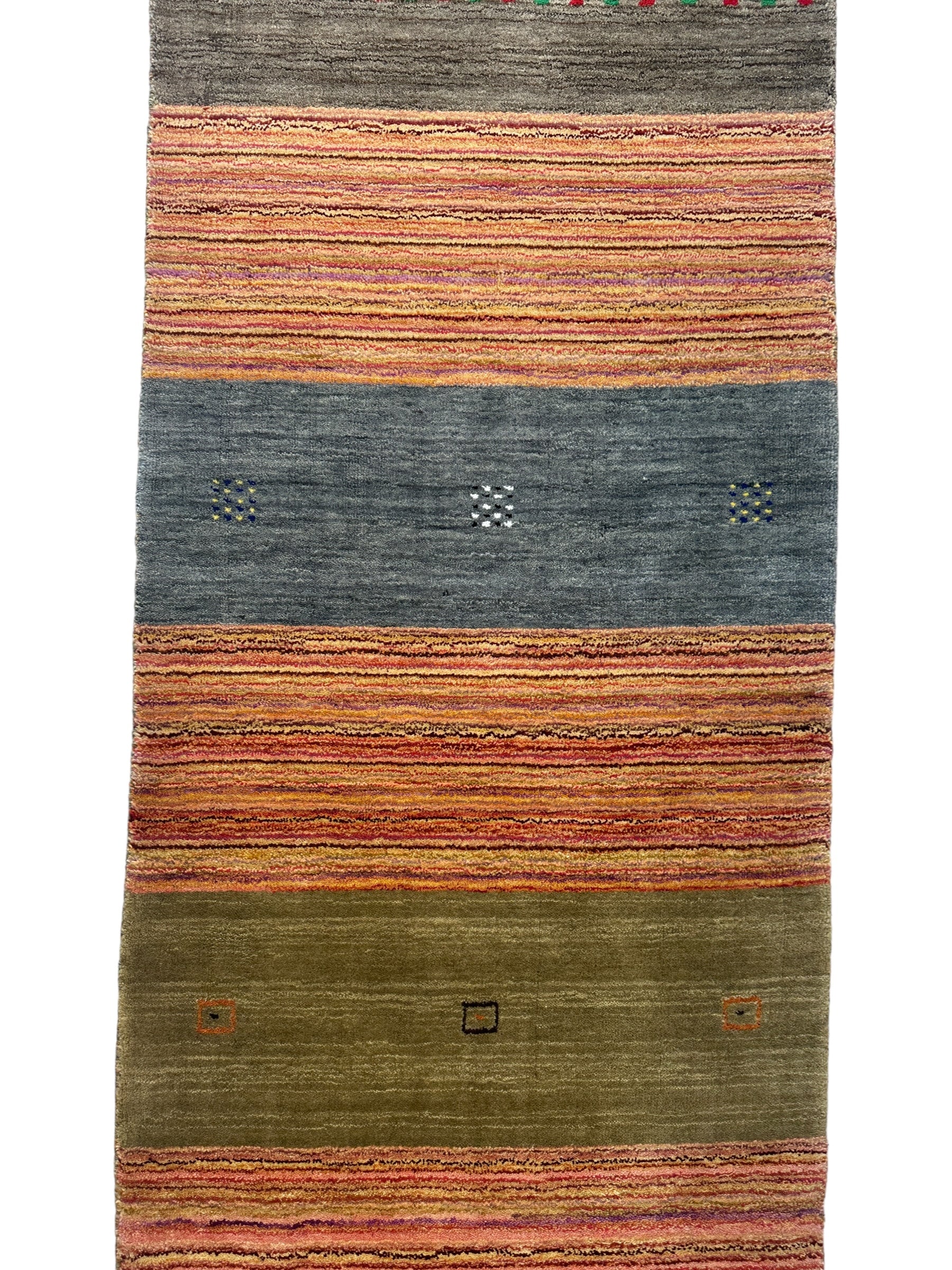 Hand-Woven Indo-Gabbeh Runner Rug 2’7” x 11’4”