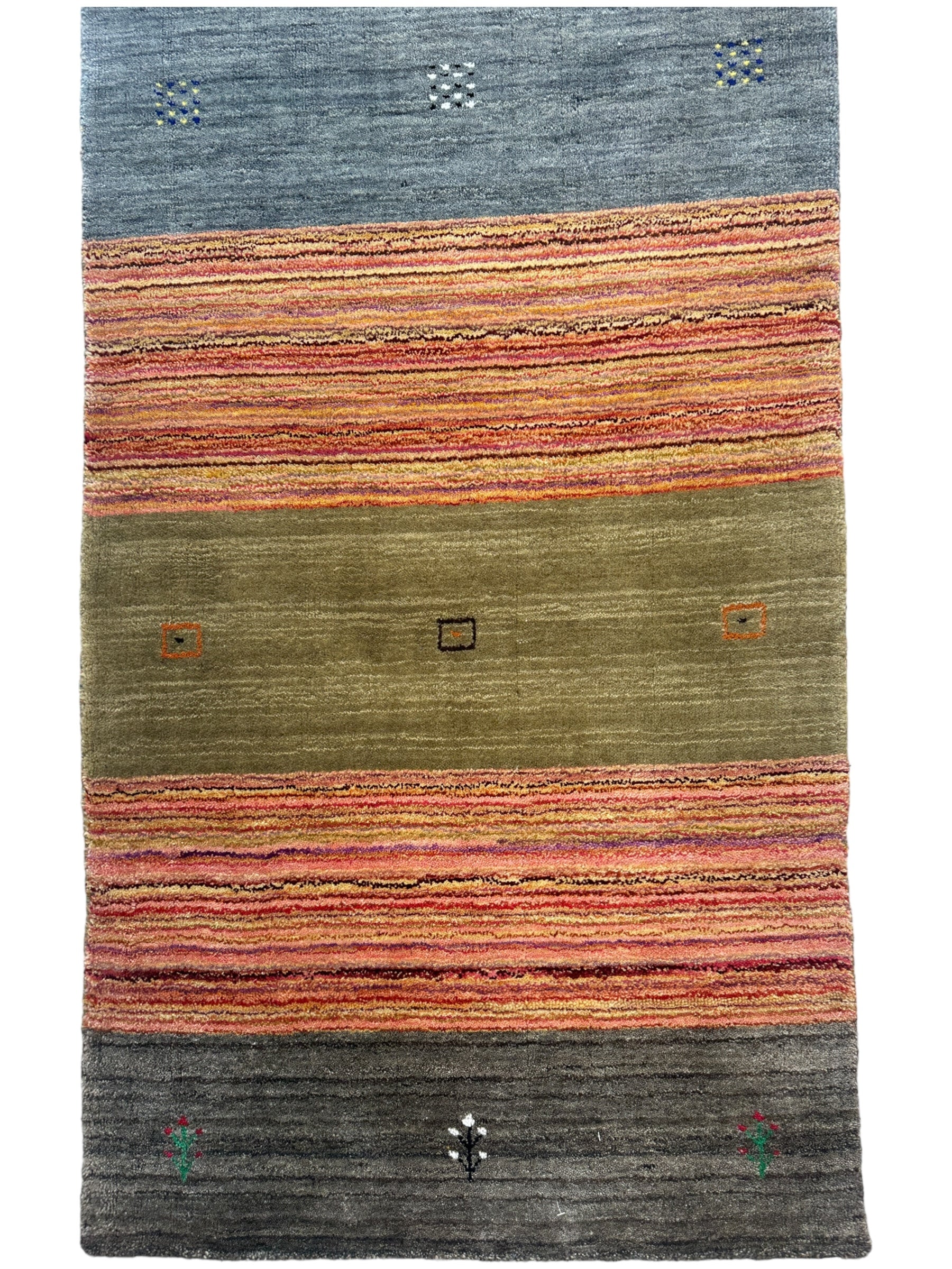 Hand-Woven Indo-Gabbeh Runner Rug 2’7” x 11’4”