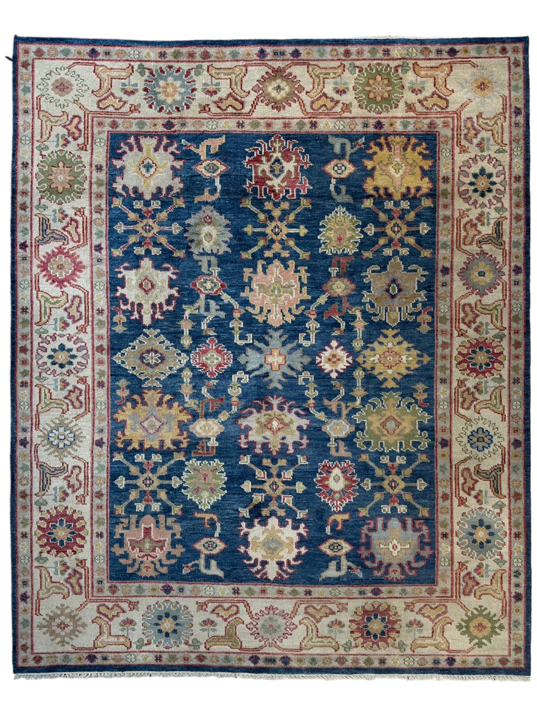 Hand Knotted Oushak Traditional Wool Rug, Living Room 9 x 12 Rug