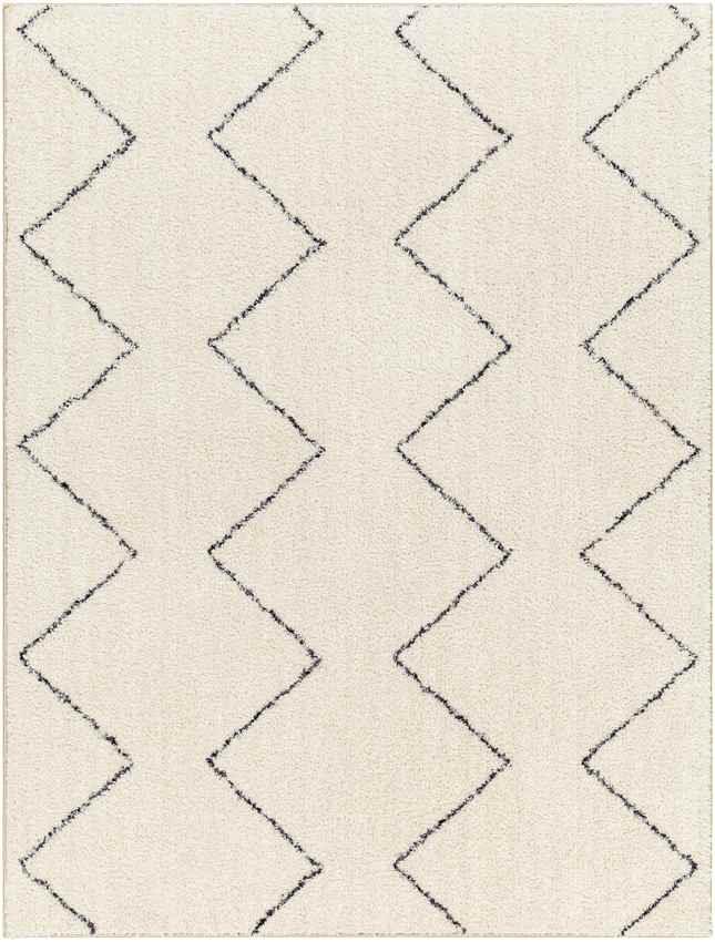 Aaliyah Global Cream/Black Washable Area Rug