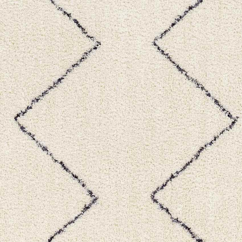 Aaliyah Global Cream/Black Washable Area Rug