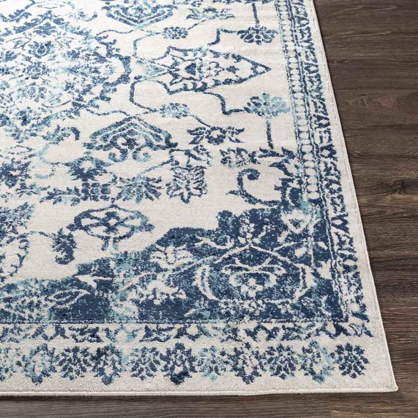 Abbega Traditional Navy Area Rug