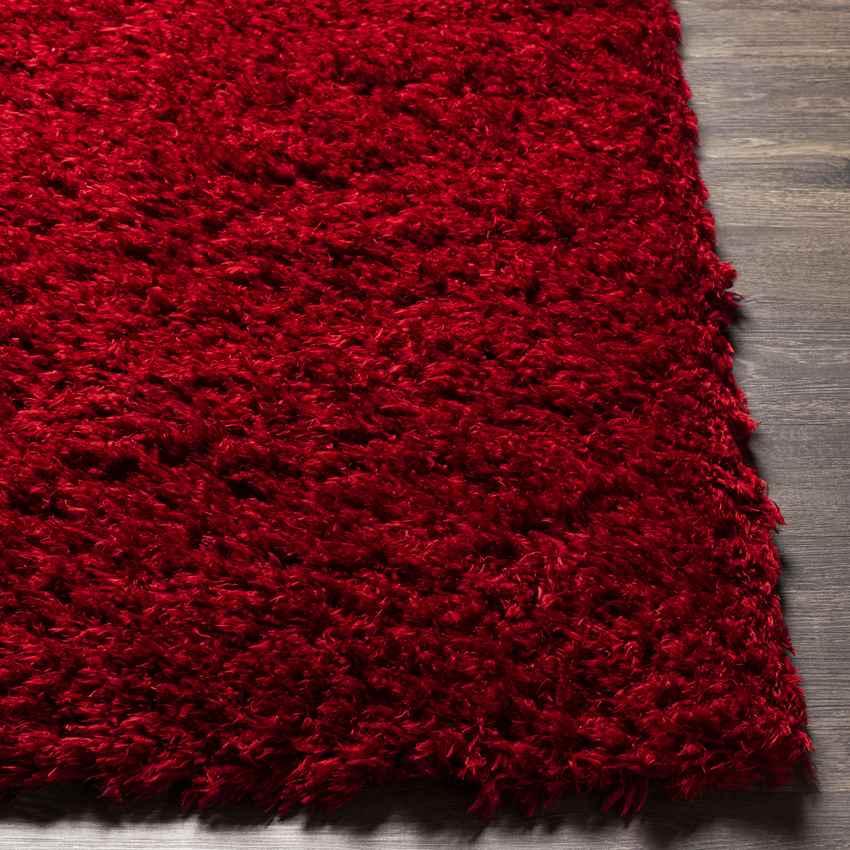 Abraham Modern Bright Red Area Rug