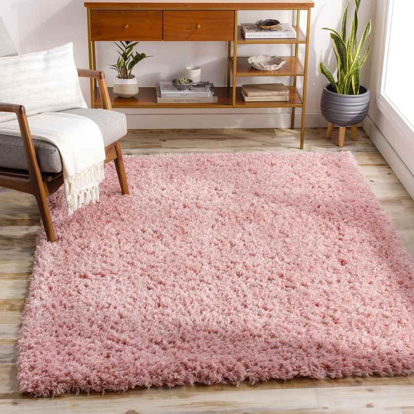 Abraham Modern Pink Area Rug