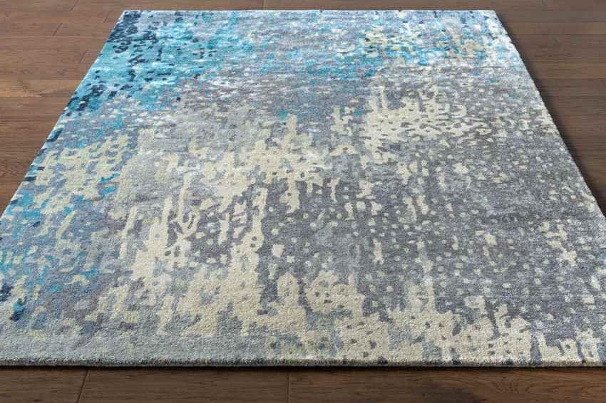 Abril Modern Teal Area Rug