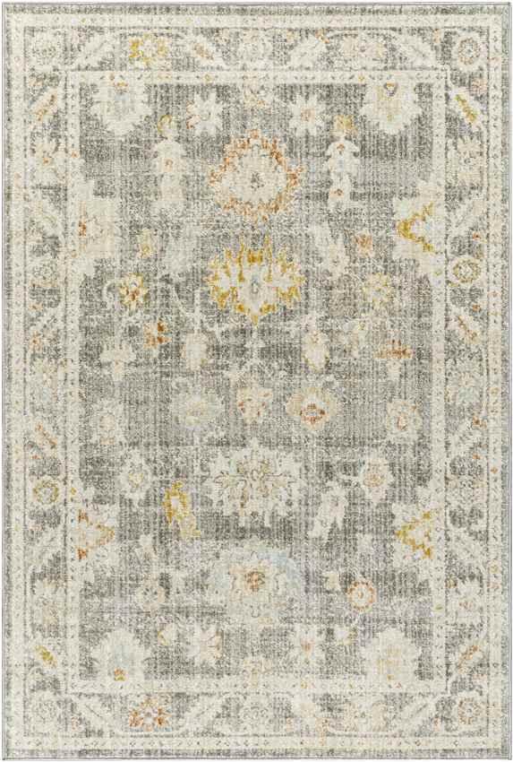 Absalon Traditional Light Beige/Medium Gray Area Rug