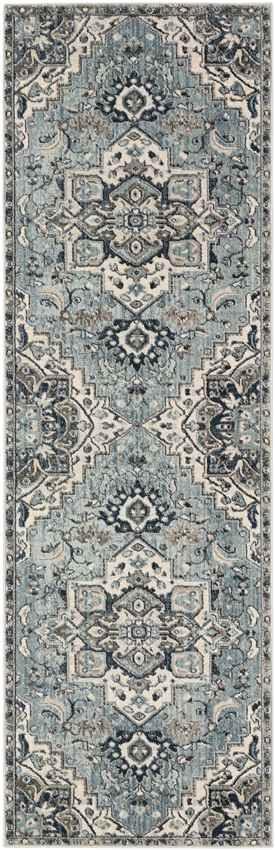 Acerra Traditional Navy Area Rug