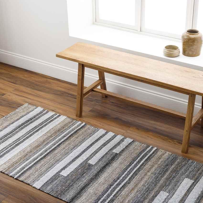 Ada Modern Charcoal Area Rug