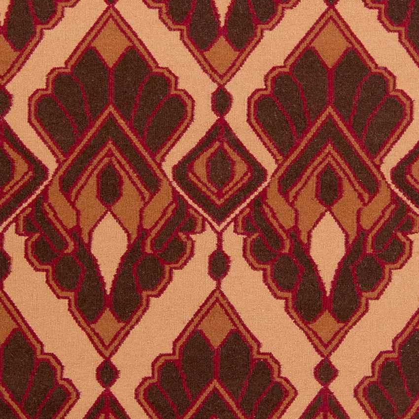 Adeline Global Dark Red/Burnt Orange Area Rug