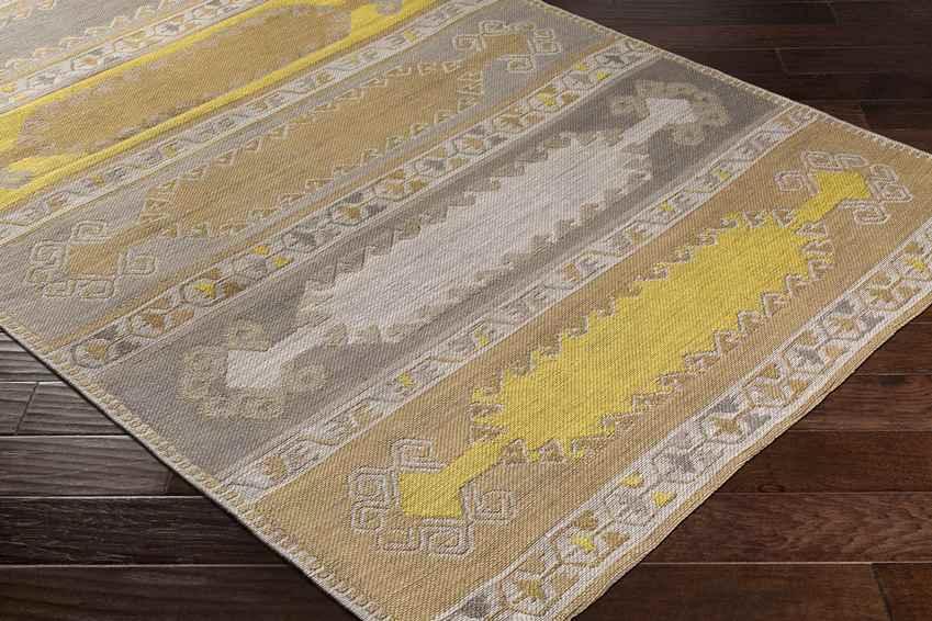 Adlington Global Tan/Lime Area Rug