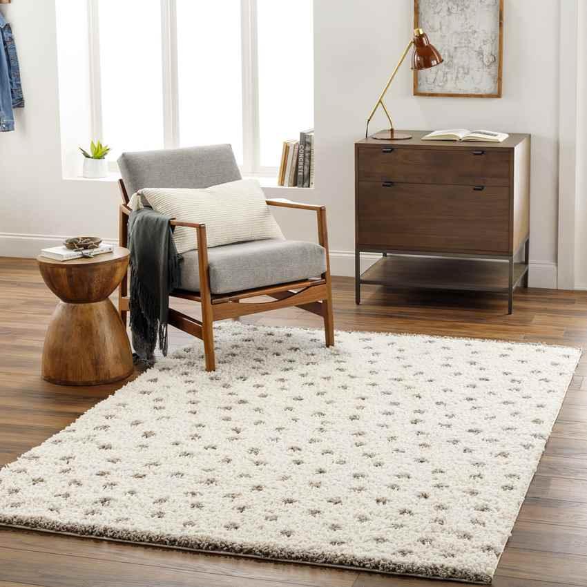 Aerica Modern Ivory/Camel Area Rug