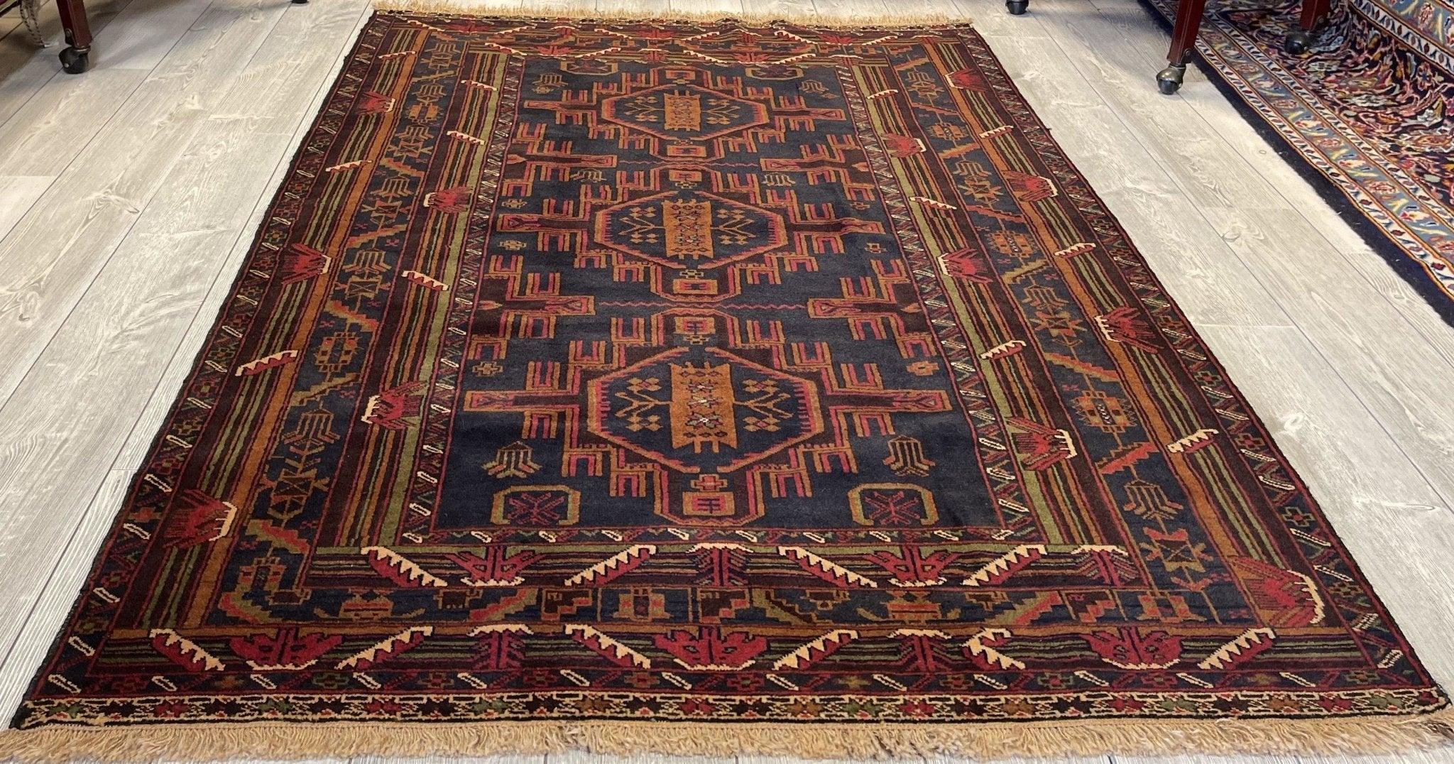 Afghani Area Rug I Tribal Baluchi 4’6” x 6’8”