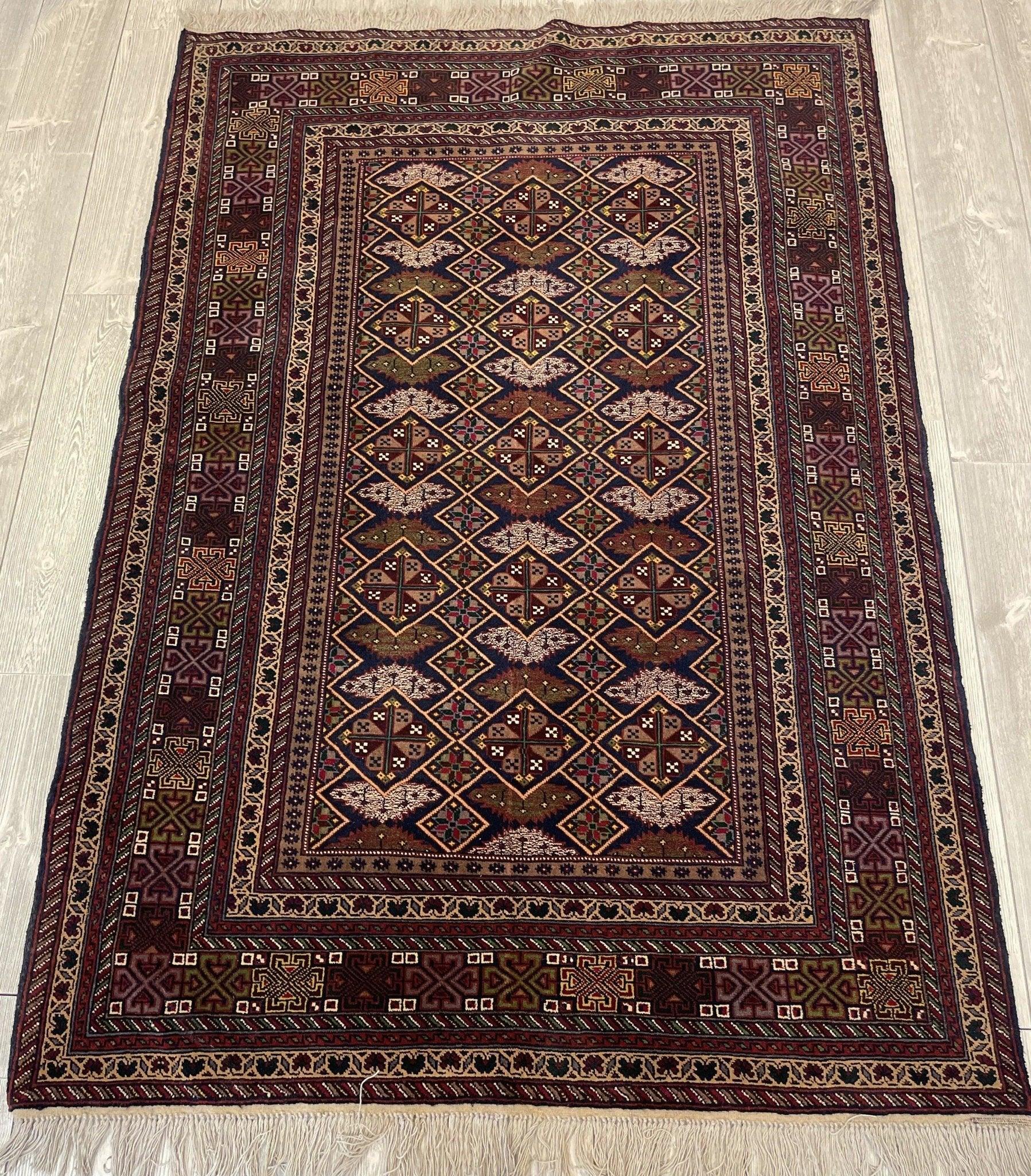 Afghani Area Rug I Zahir Shahi Herati 4x6 Ft