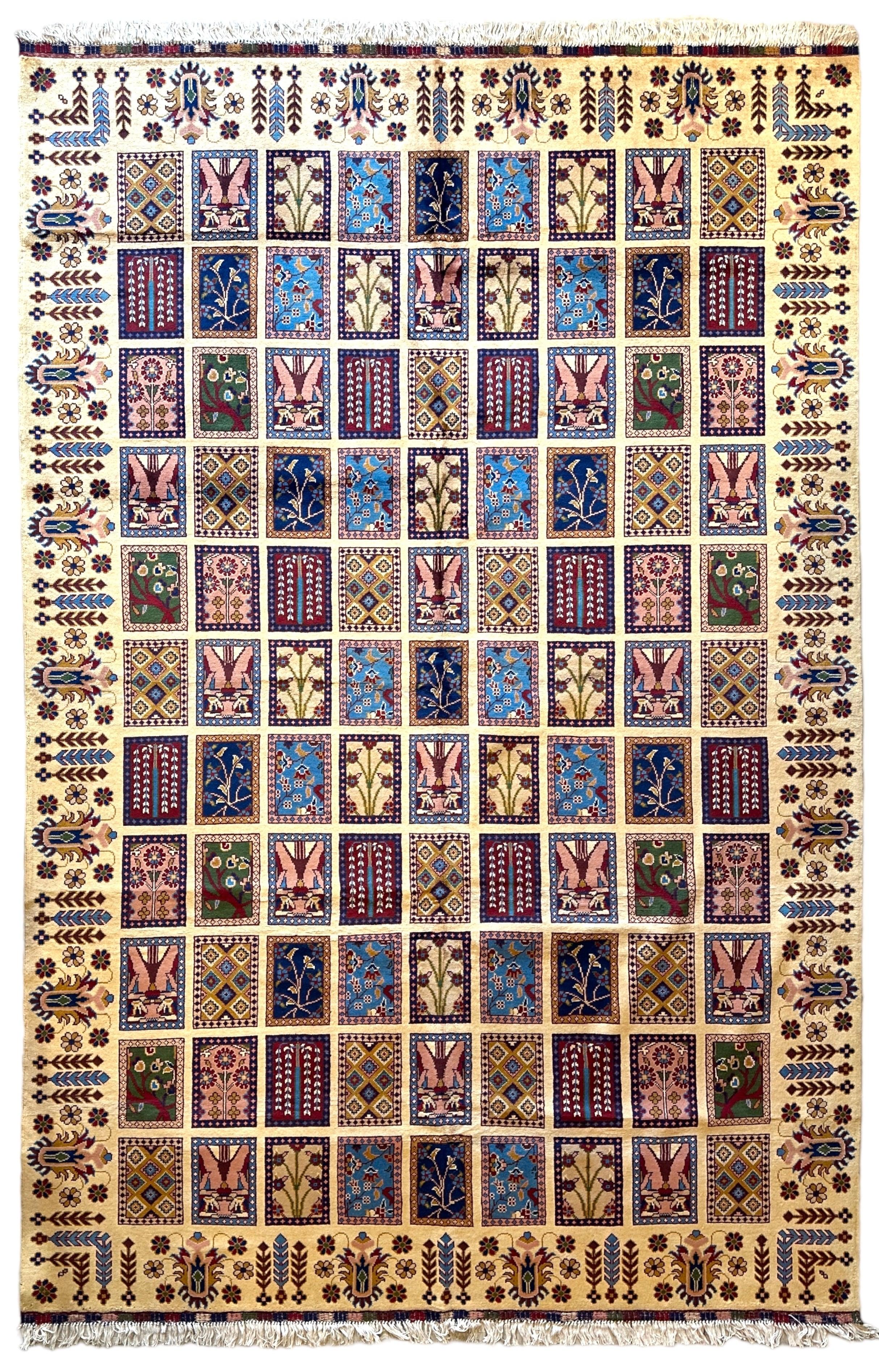 Afghani Hand-knotted Four Season Wool Area Rug 7 x 10