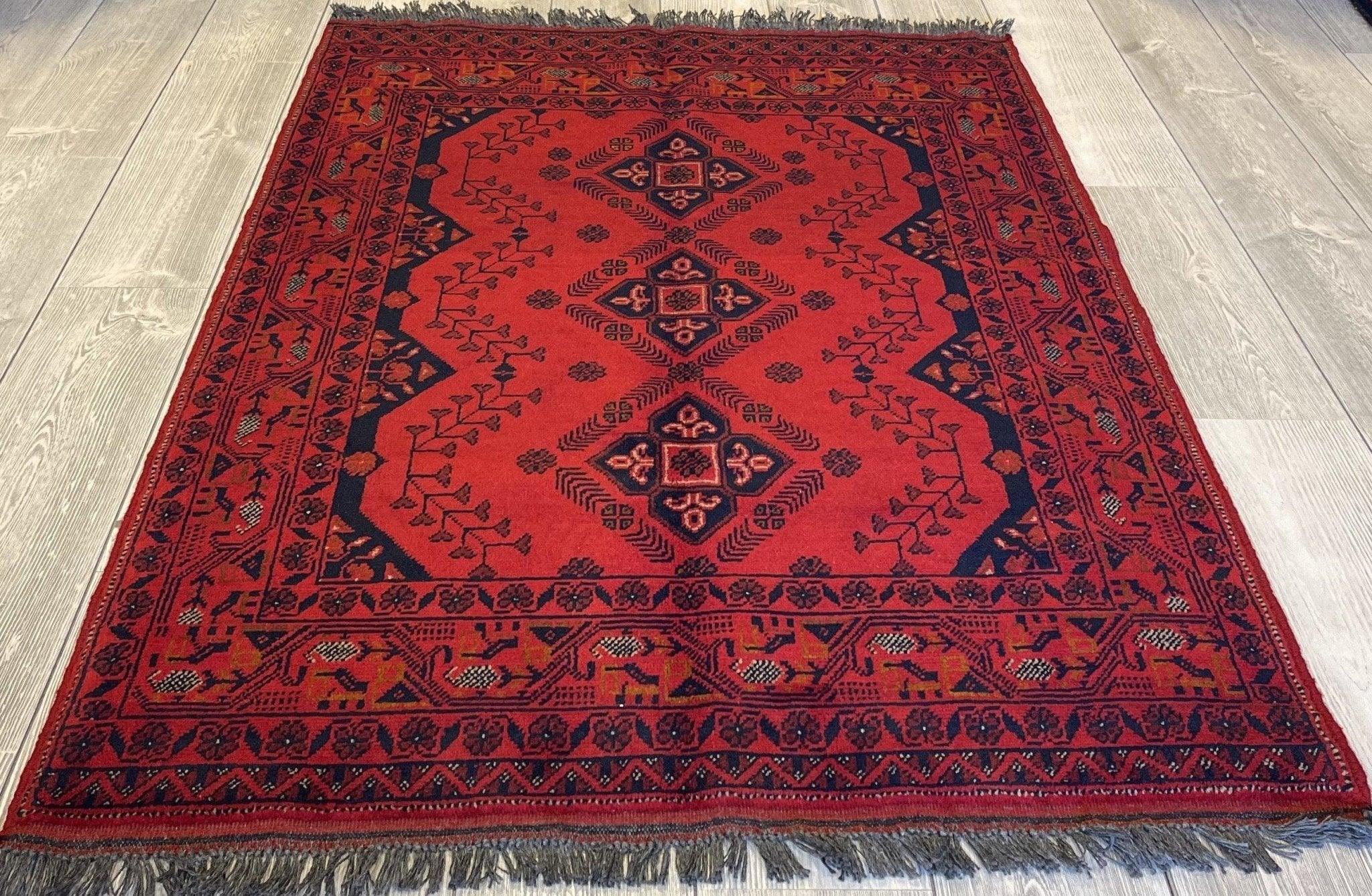 Afghani Turkoman Khal Mohammadi Tribal Rug 3.6''x5 Ft