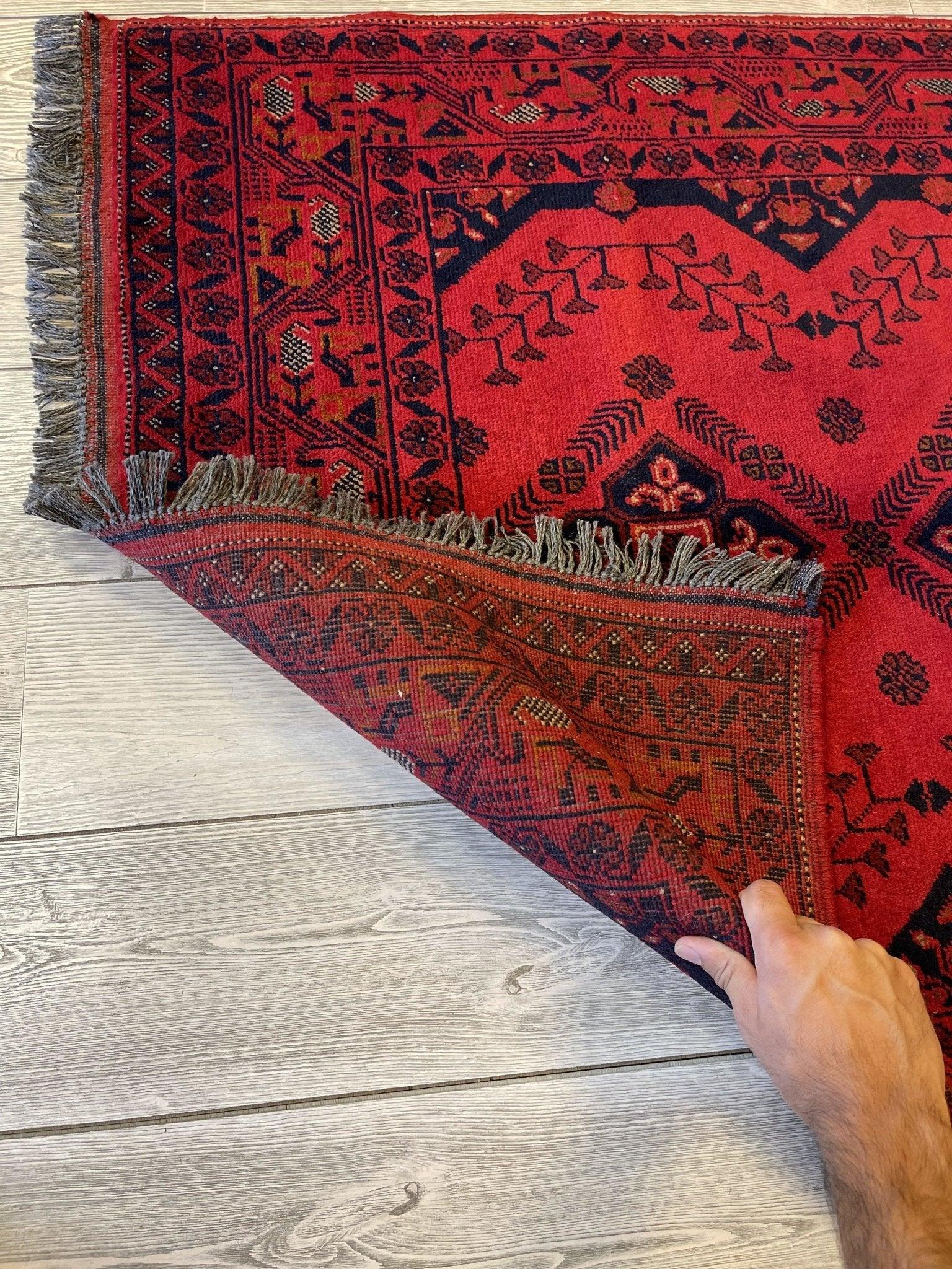 Afghani Turkoman Khal Mohammadi Tribal Rug 3.6''x5 Ft