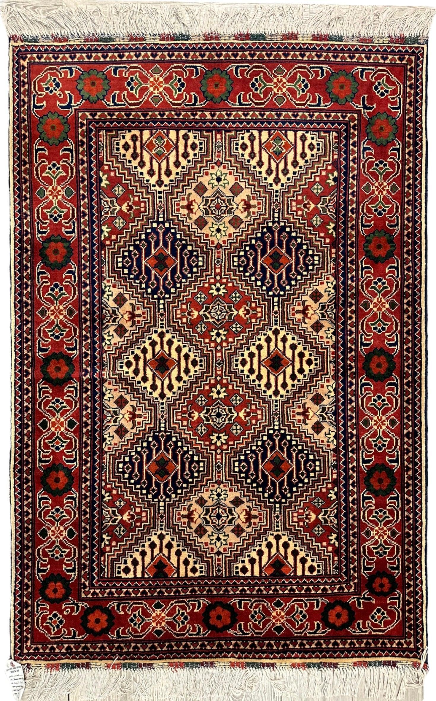 Afghani Yusuf Bayi Ghazni Wool Area Rug 3'4” X 5’