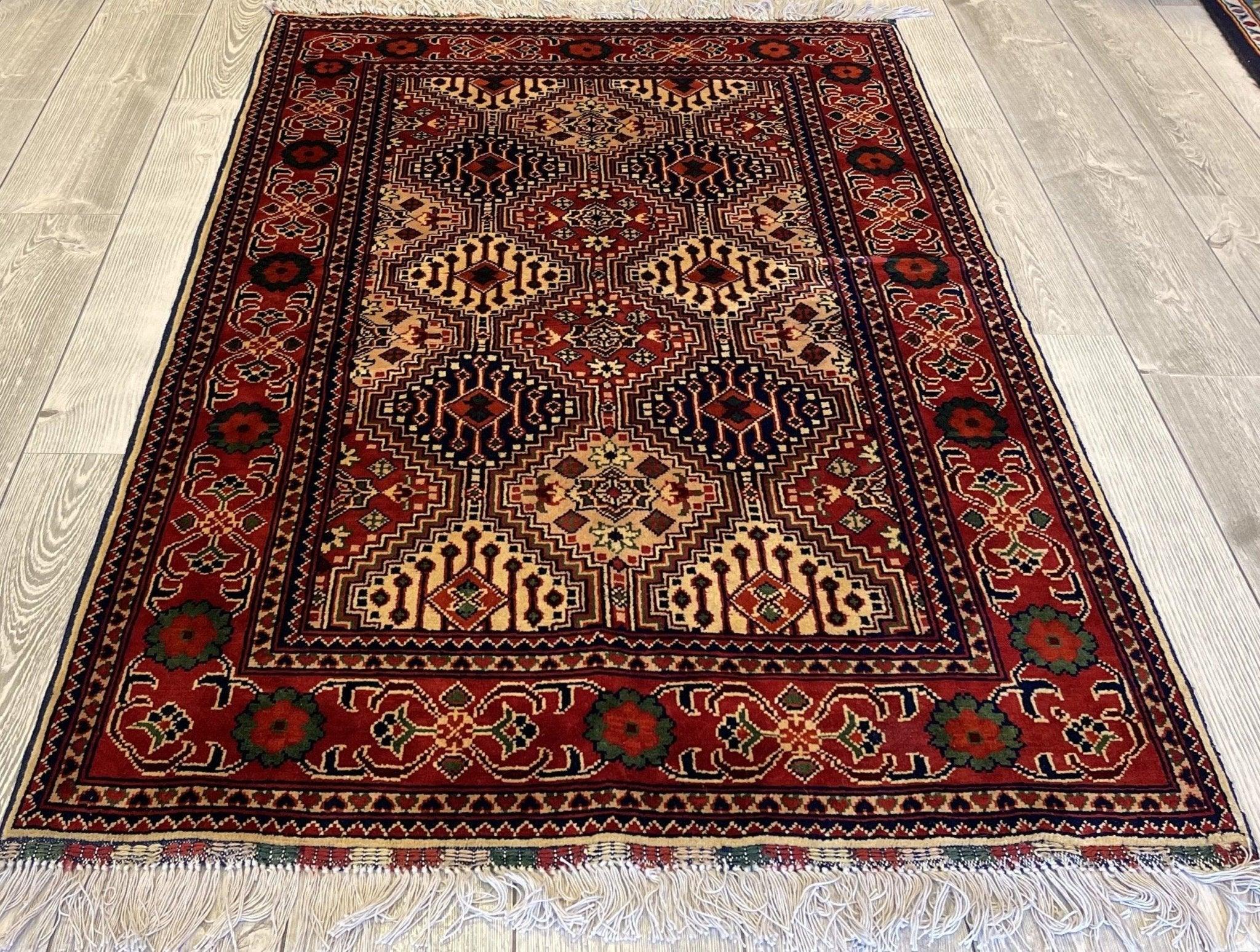 Afghani Yusuf Bayi Ghazni Wool Area Rug 3'4” X 5’