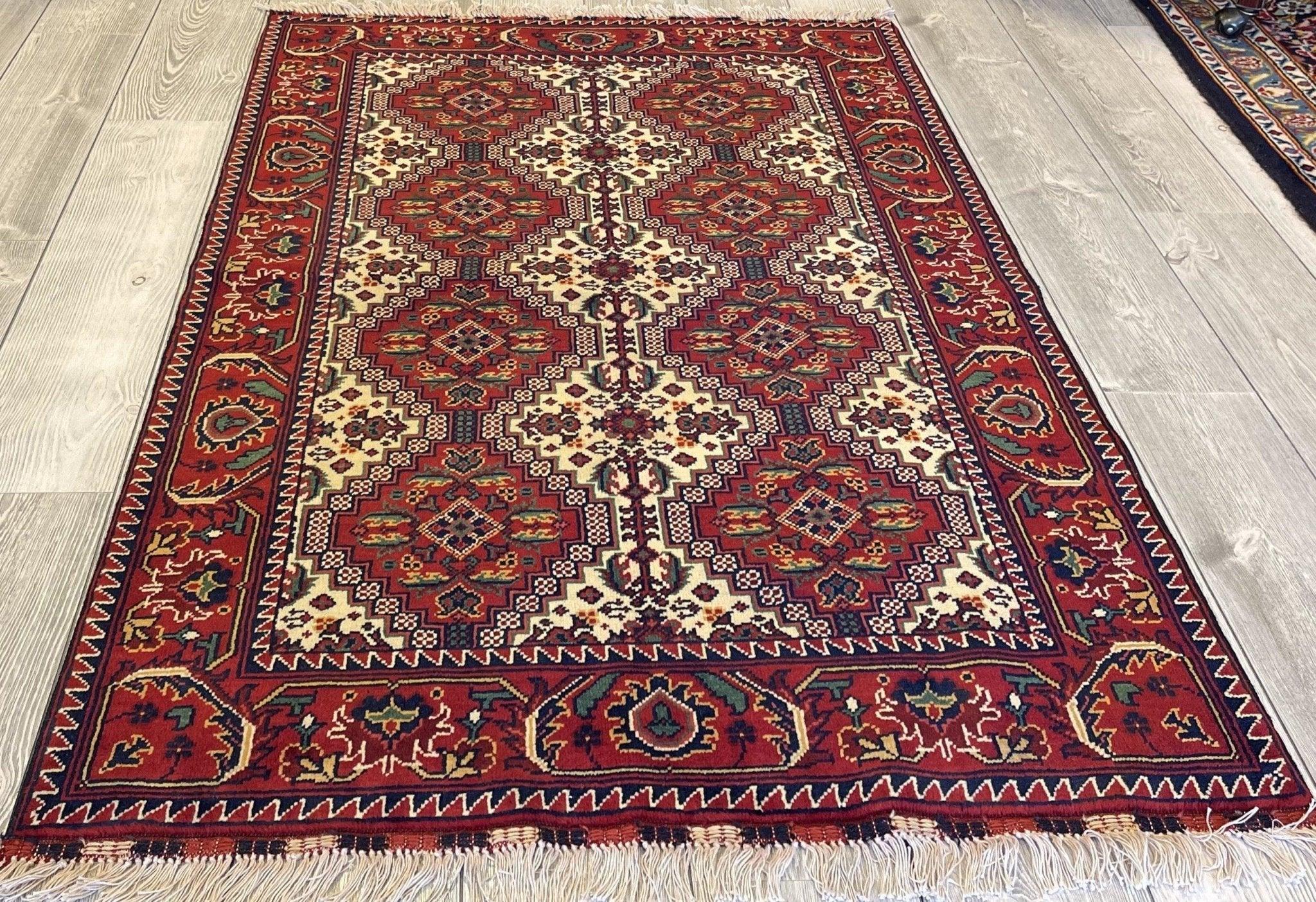 Afghani Yusuf Bayi Ghazni Wool Rug 3'5''X5’