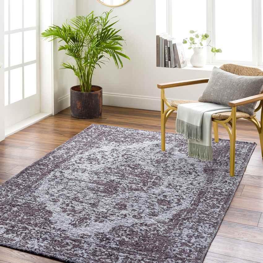 Agios Traditional Dark Brown Area Rug