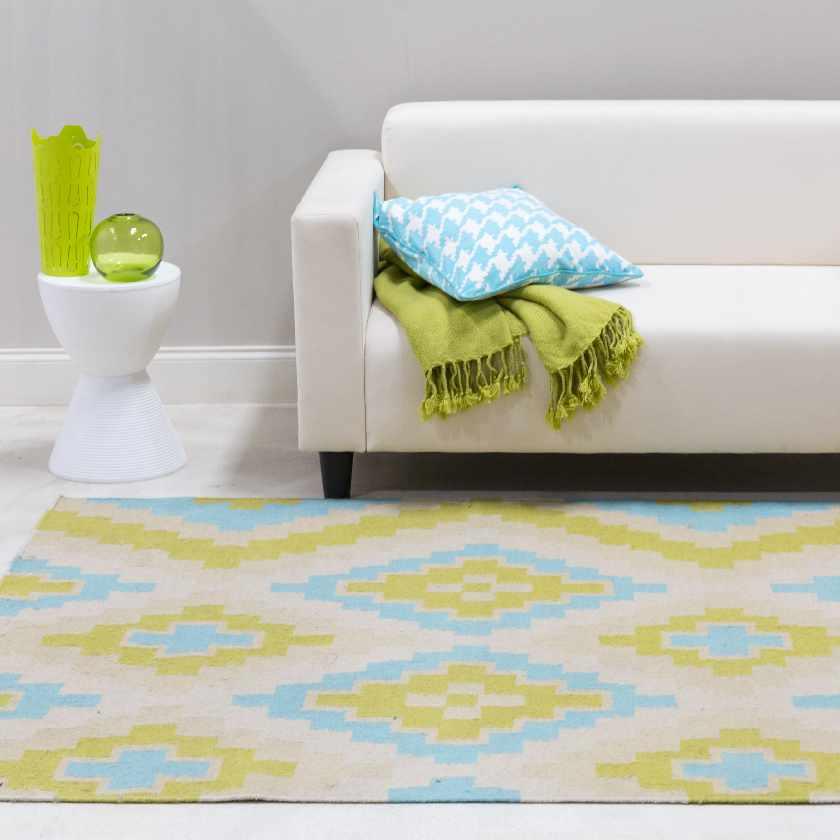 Ailey Global White/Lime Area Rug