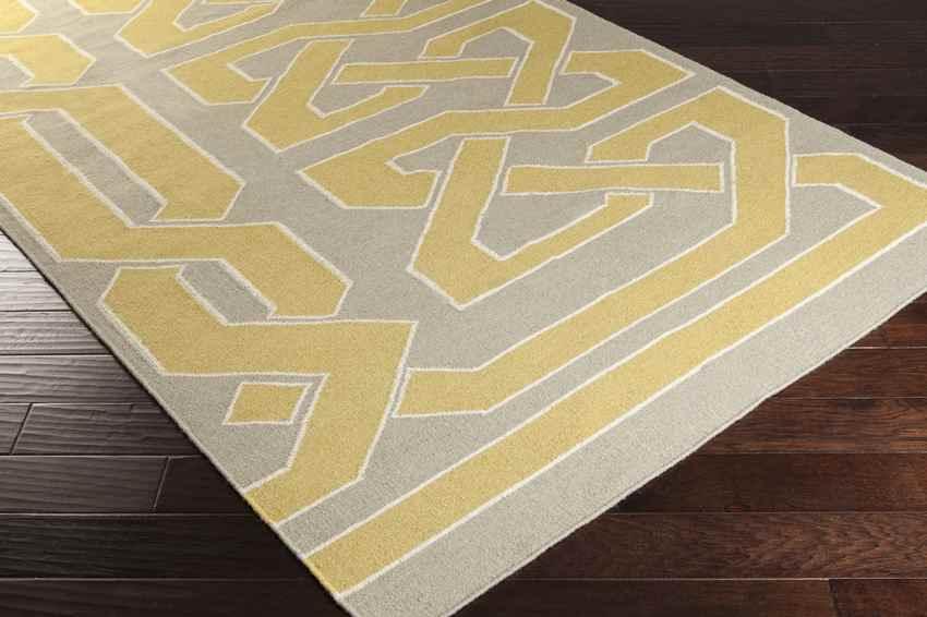 Akhiok Global Gray/Dark Yellow Area Rug