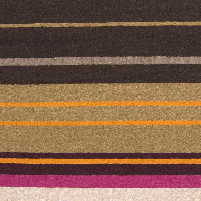 Akiak Modern Black/Orange/Brown Area Rug