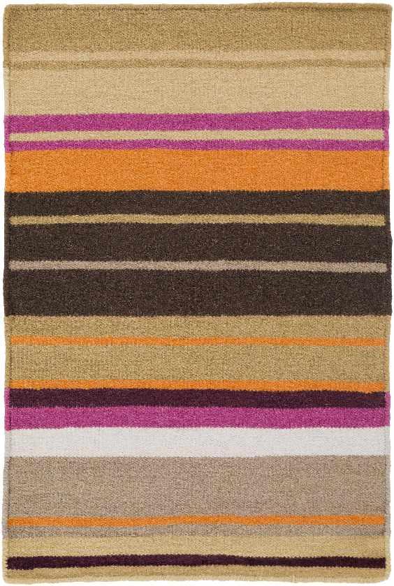 Akiak Modern Black/Orange/Brown Area Rug