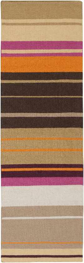 Akiak Modern Black/Orange/Brown Area Rug