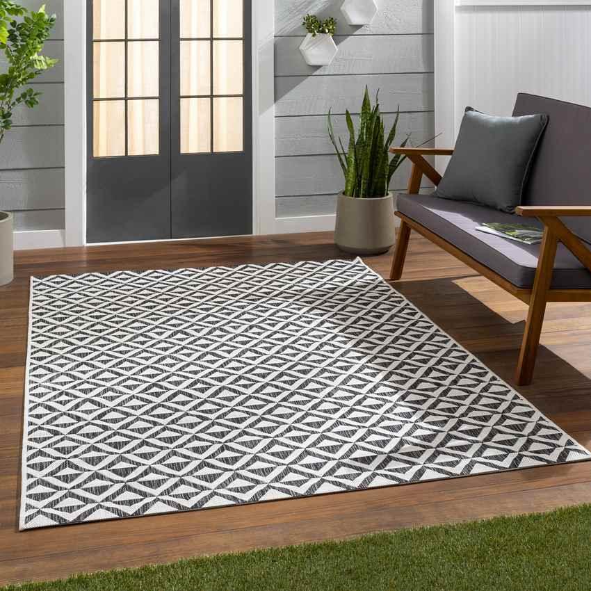 Akkrum Modern Black Area Rug