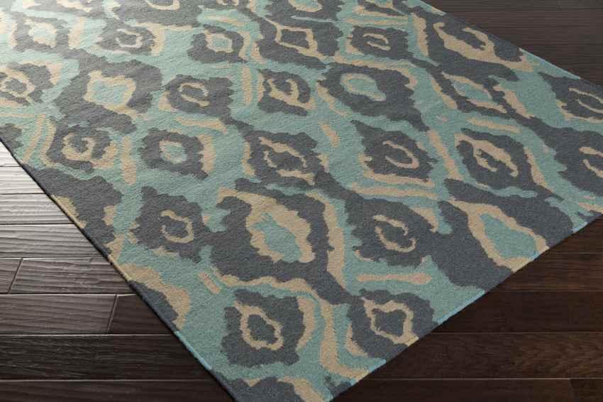 Akron Global Aqua/Dark Green Area Rug