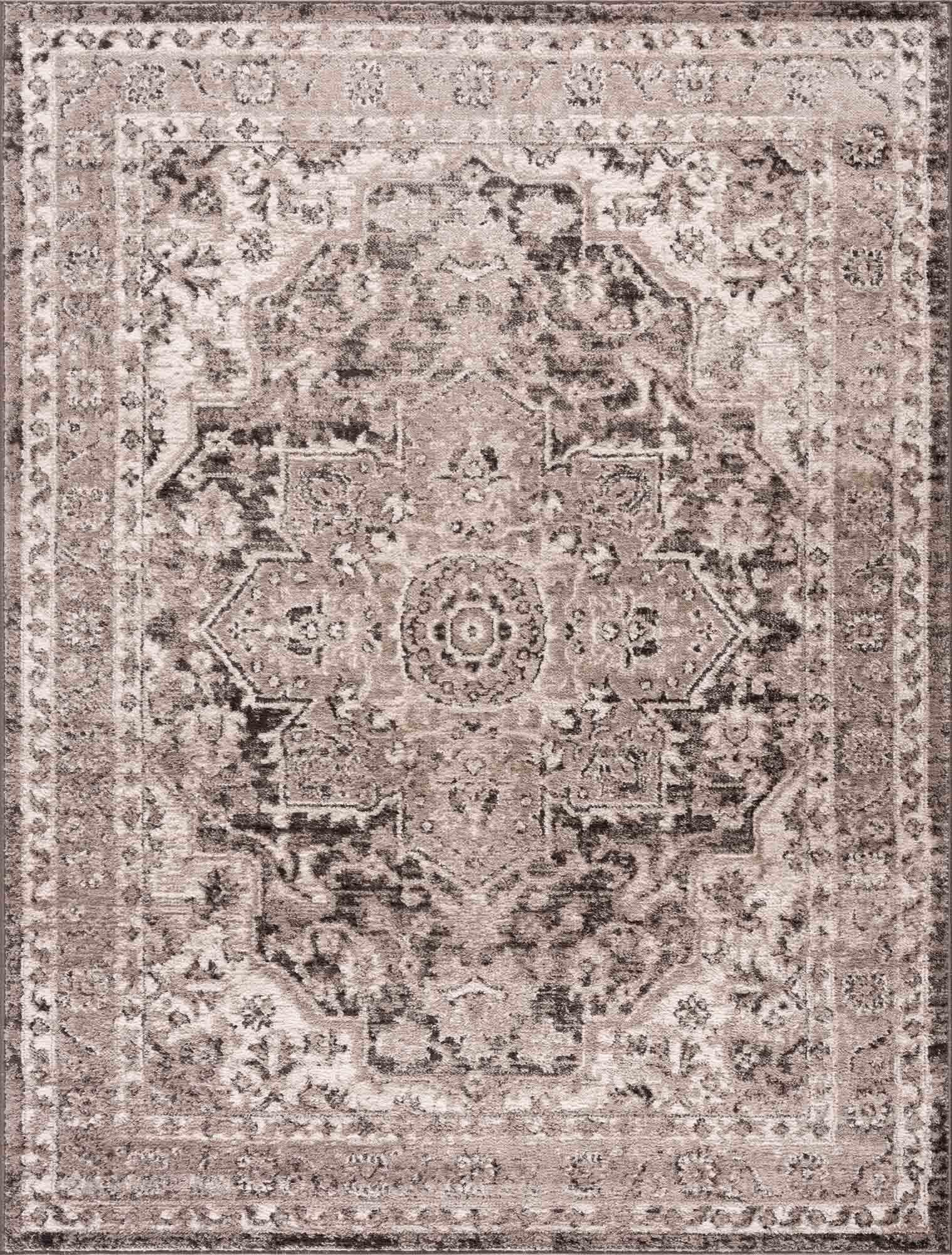 Albie Charcoal & Beige Area Rug