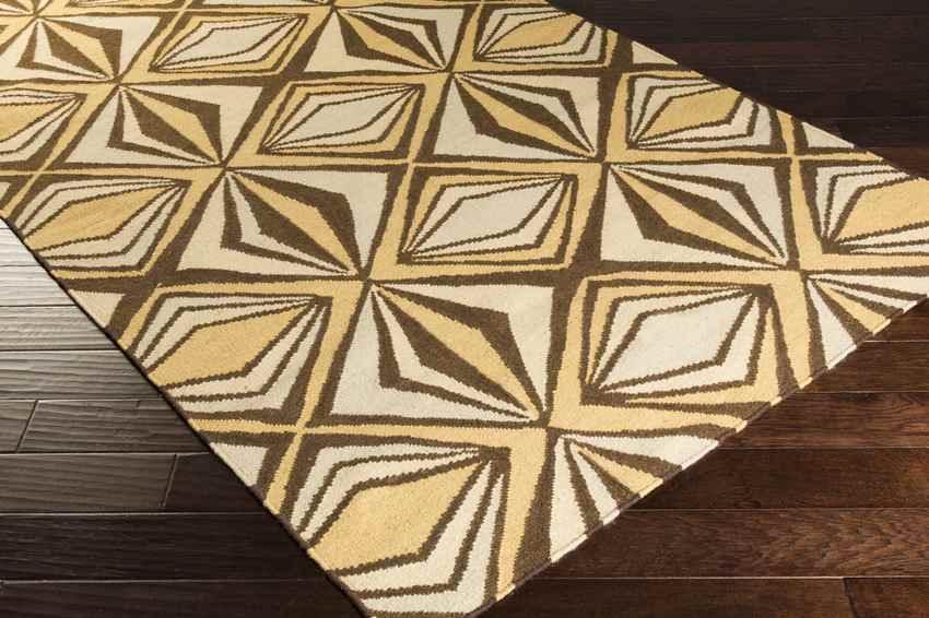 Albion Modern Mustard/Dark Brown Area Rug