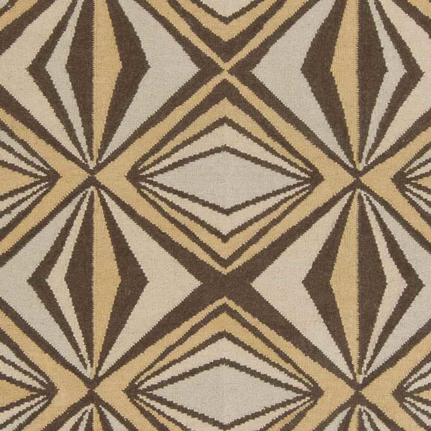 Albion Modern Mustard/Dark Brown Area Rug