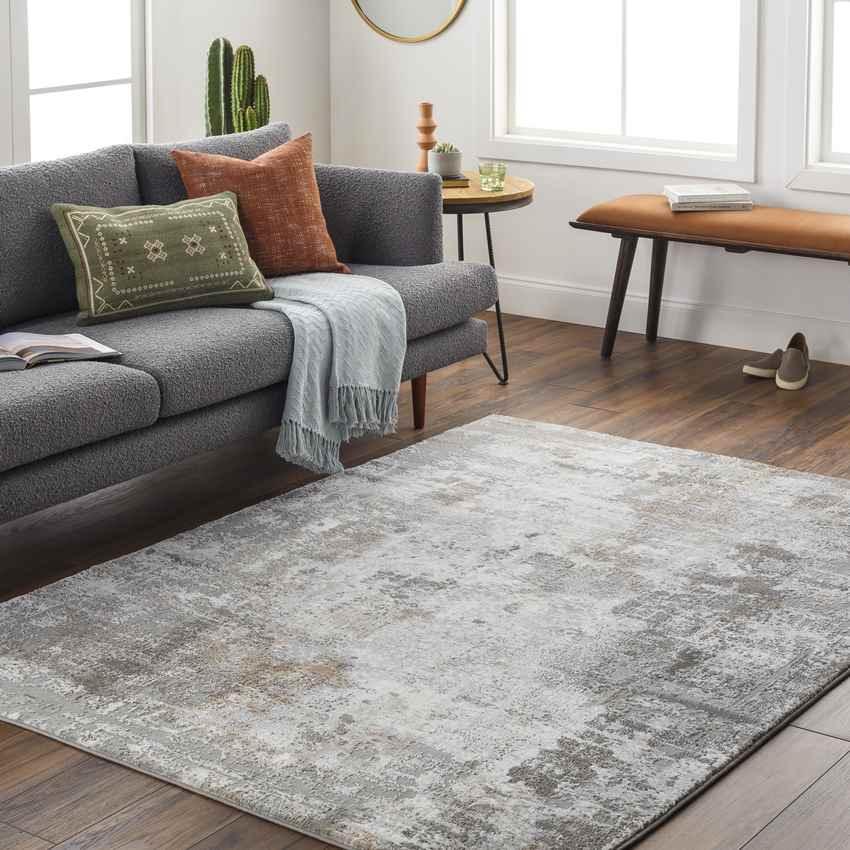 Alburnett Modern Gray Area Rug